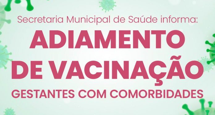 Vacinação suspensa para gestantes
