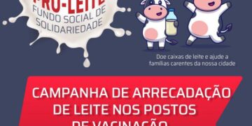 Campanha de arrecadação de leite