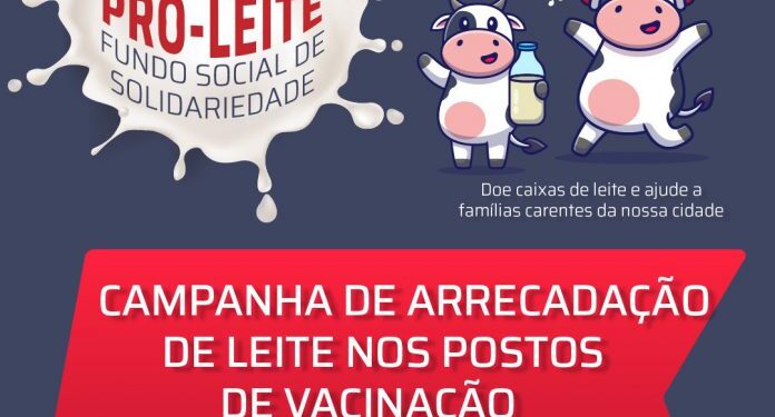 Campanha de arrecadação de leite