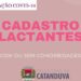 Cadastro liberado para lactantes