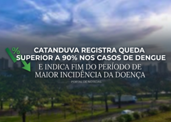 CATANDUVA REGISTRA QUEDA SUPERIOR A 90% NOS CASOS DE DENGUE E INDICA FIM DO PERÍODO DE MAIOR INCIDÊNCIA DA DOENÇA